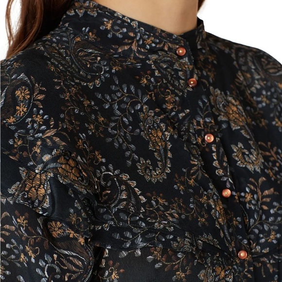 Nicholas Paisley Elsie Dress Black Boho Print - Picture 5 of 14